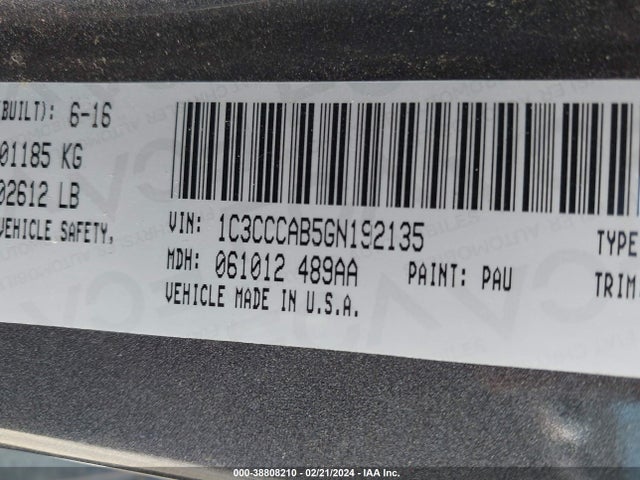 Chrysler 200 Limited Platinum 2016 1C3CCCAB5GN192135 Image 9