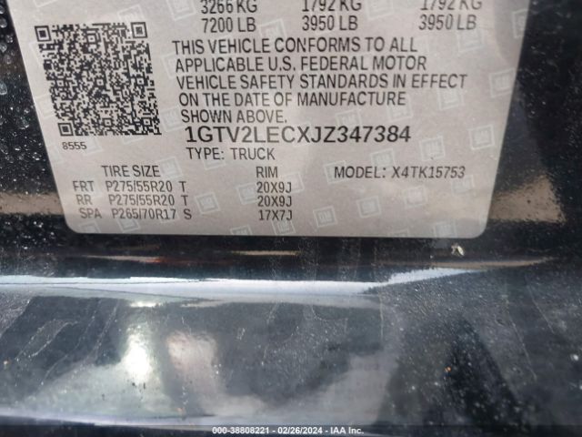 1GTV2LECXJZ347384 GMC SIERRA 1500