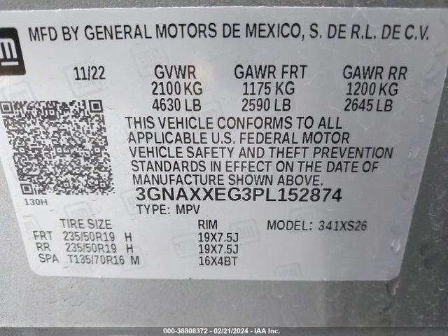 Chevrolet Equinox Awd Premier 2023 3GNAXXEG3PL152874 Image 9