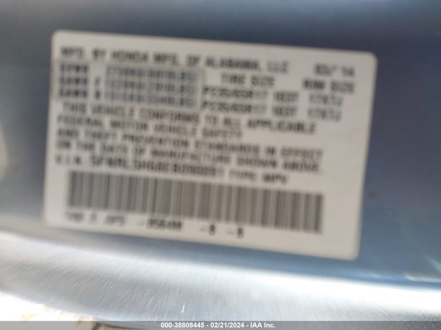 Honda Odyssey Ex-l 2014 5FNRL5H68EB090091 Image 10