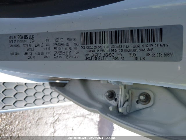 RAM 1500 Laramie  4x4 5'7 Box 2020 1C6SRFJT1LN300963 Image 9
