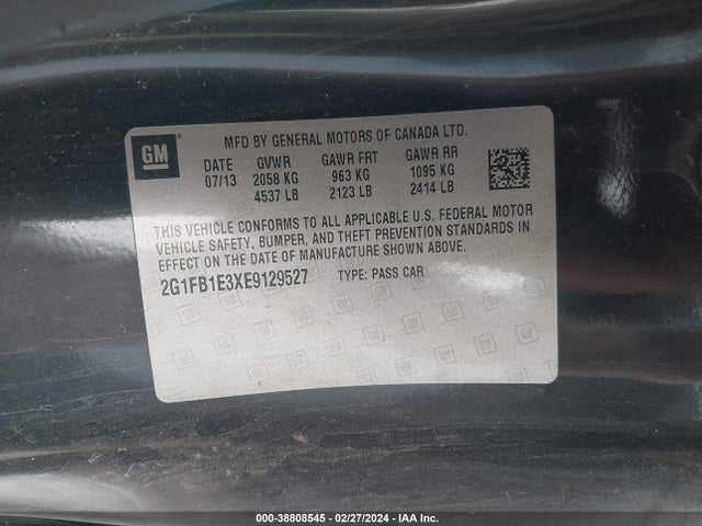 Chevrolet Camaro 1lt 2014 2G1FB1E3XE9129527 Image 9