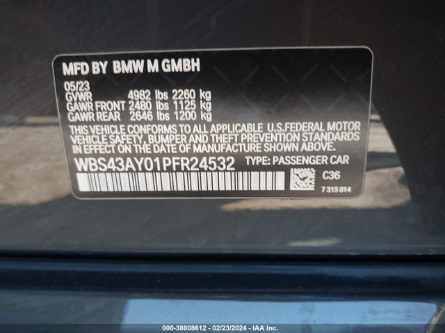 WBS43AY01PFR24532 BMW M3 Competition Xdrive