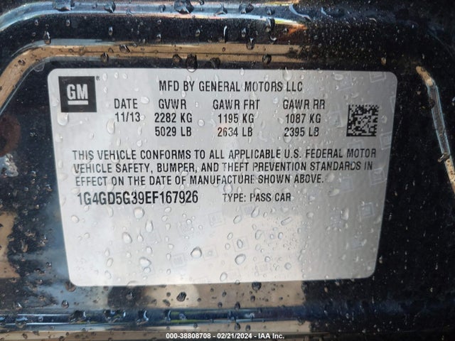 1G4GD5G39EF167926 Buick Lacrosse Premium I Group