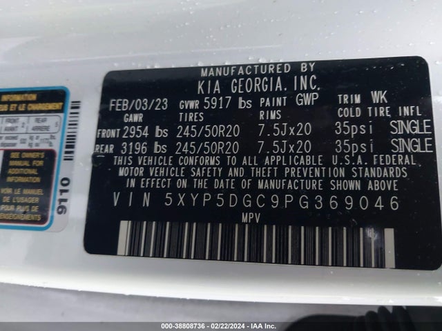 KIA Telluride Sx X-line 2023 5XYP5DGC9PG369046 Image 9