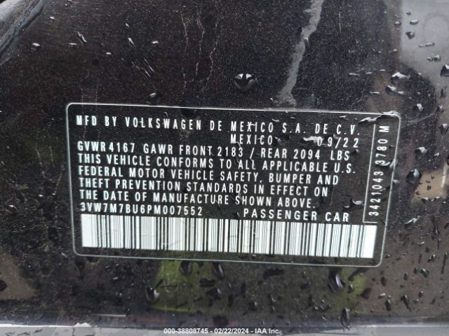 3VW7M7BU6PM007552 Volkswagen Jetta 1.5t Se