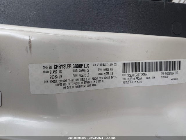 2013 FIAT 500C 3C3CFFER1DT607804 Photo 8