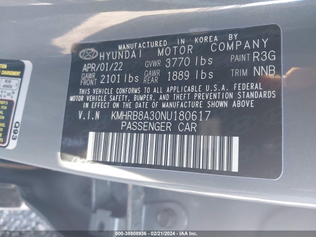 Hyundai Venue Se 2022 KMHRB8A30NU180617 Image 9