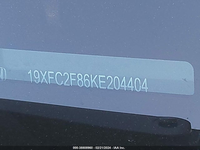 Honda Civic Sport 2019 19XFC2F86KE204404 Image 9