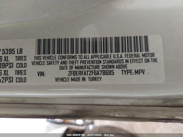 RAM Promaster City Tradesman 2015 ZFBERFAT2F6A78685 Image 9