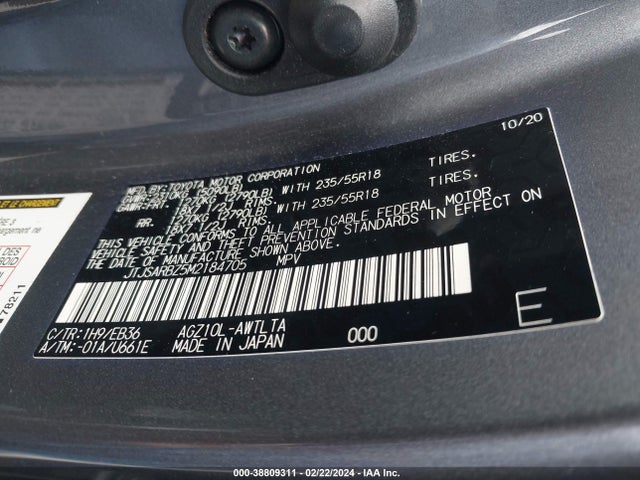 JTJSARBZ5M2184705 Lexus Nx 300 F Sport