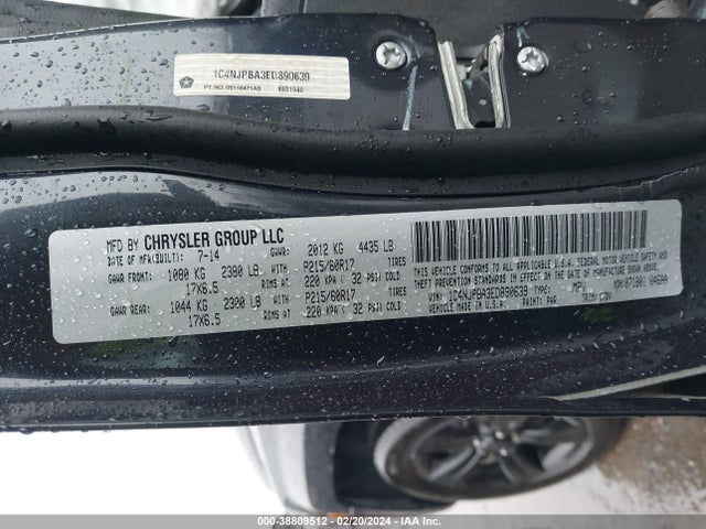 Jeep Patriot Altitude 2014 1C4NJPBA3ED890639 Image 9