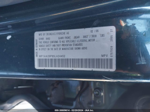 2005 PORSCHE CAYENNE WP1AA29P85LA24452 Photo 8