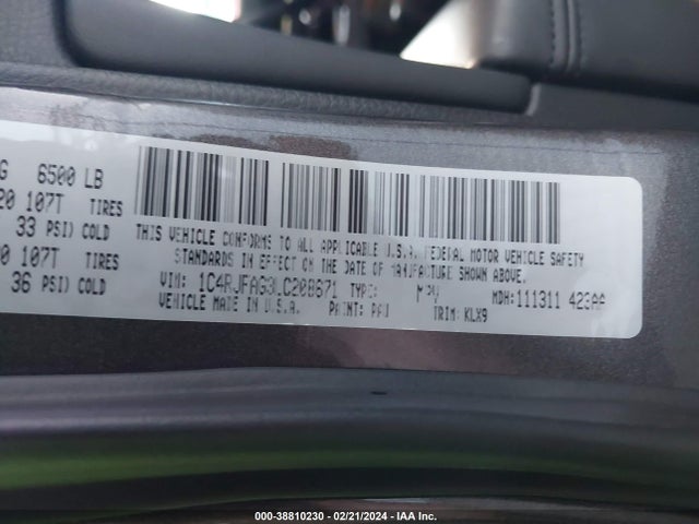 Jeep Grand Cherokee Altitude 4x4 2020 1C4RJFAG3LC208671 Image 9