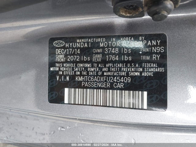 Hyundai Veloster 2015 KMHTC6ADXFU245409 Image 9