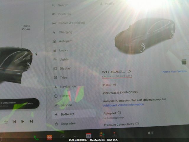 5YJ3E1EBXKF406533 Tesla Model 3 Long Range/performance