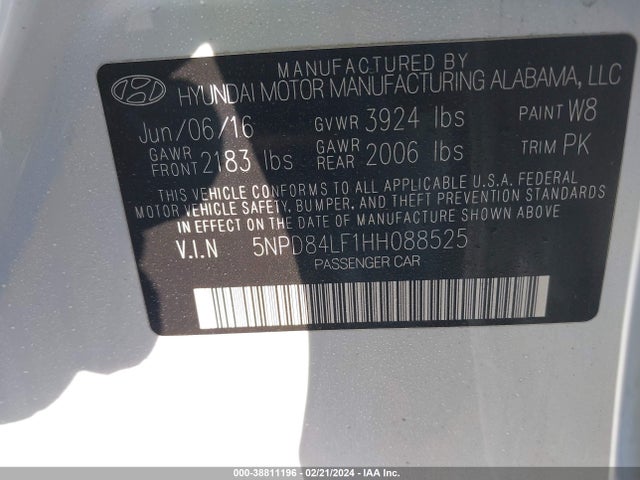 Hyundai ELANTRA SE 2017 5NPD84LF1HH088525 Image 9