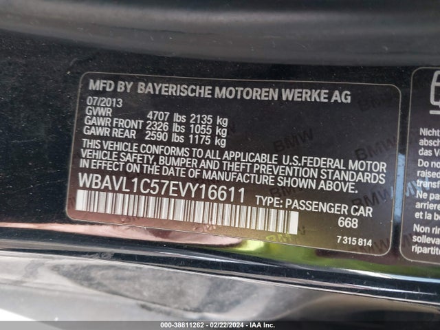 BMW X1 Xdrive28i 2014 WBAVL1C57EVY16611 Image 9