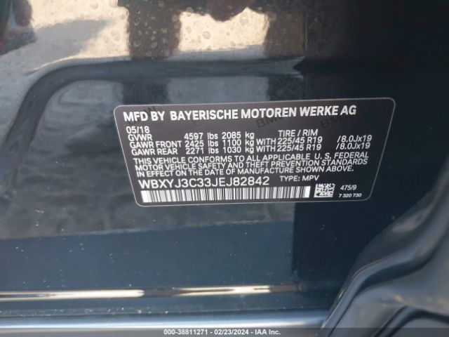 WBXYJ3C33JEJ82842 BMW X2 Sdrive28i