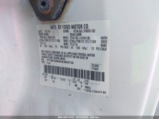 1FTBF2B68GEB84735 Ford F-250 Xl