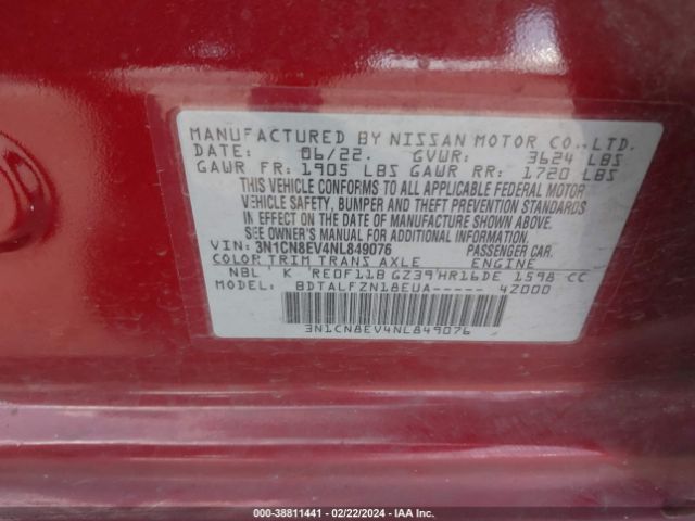 3N1CN8EV4NL849076 Nissan Versa 1.6 Sv Xtronic Cvt