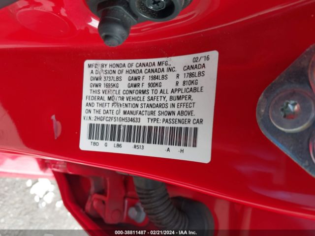 2HGFC2F51GH534633 Honda Civic Lx