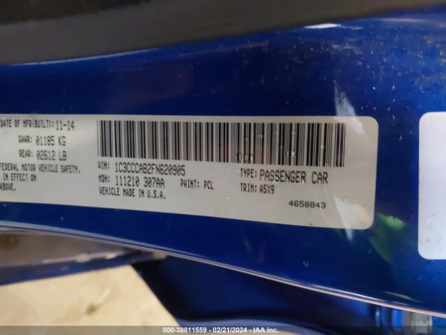 1C3CCCAB2FN620905 Chrysler 200 Limited
