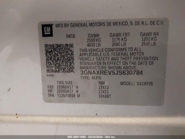 Chevrolet EQUINOX LS 2018 3GNAXREV5JS630784 Image 9