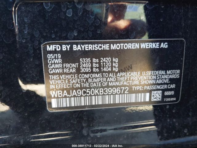 WBAJA9C50KB399672 BMW 530e Iperformance