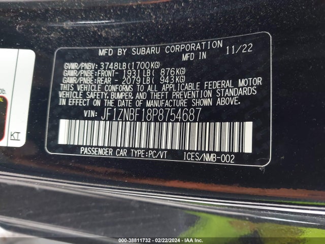 Toyota Gr86 Premium 2023 JF1ZNBF18P8754687 Image 9
