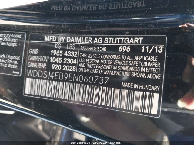 WDDSJ4EB9EN060737 Mercedes-Benz CLA 250