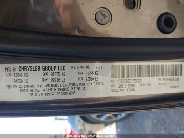 2C3CDZBG5FH736926 Dodge Challenger Sxt Plus