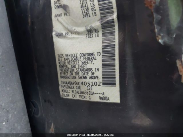 1N4AA6AP6GC405102 Nissan Maxima 3.5 Sr