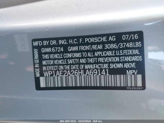 2017 PORSCHE CAYENNE E-HYBRID WP1AE2A26HLA69141 Photo 8