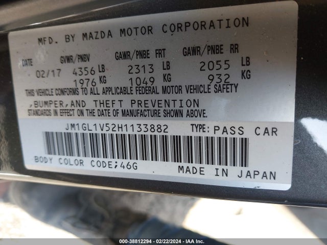 Mazda Mazda6 Touring 2017 JM1GL1V52H1133882 Image 9