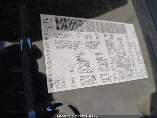 Nissan Rogue Sl 2018 5N1AT2MTXJC736676 Image 9