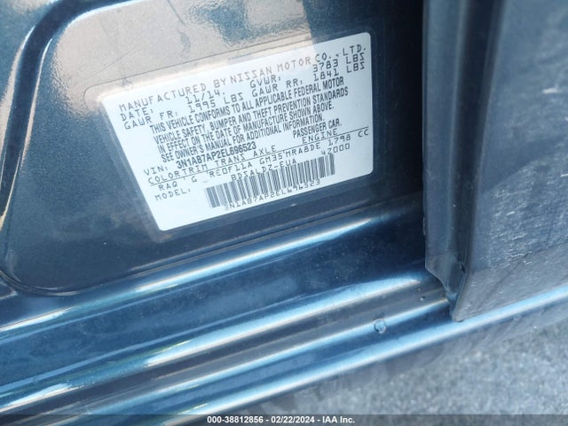 Nissan SENTRA SV 2014 3N1AB7AP2EL696523 Image 9