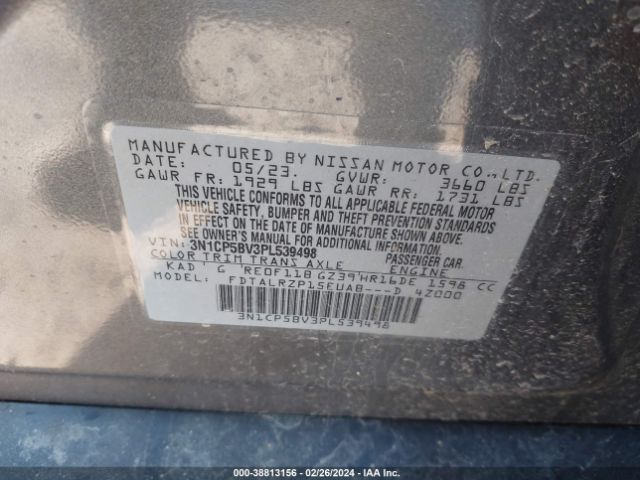 3N1CP5BV3PL539498 Nissan Kicks S Xtronic Cvt