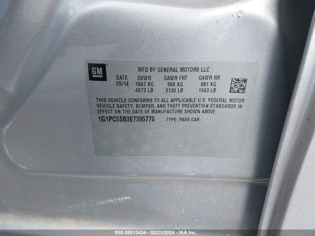 Chevrolet Cruze 1lt Auto 2014 1G1PC5SB3E7395770 Image 9
