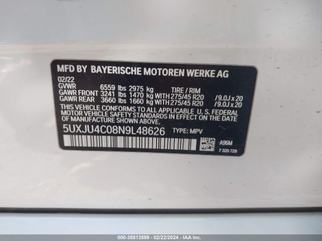 5UXJU4C08N9L48626 BMW X5 M50i