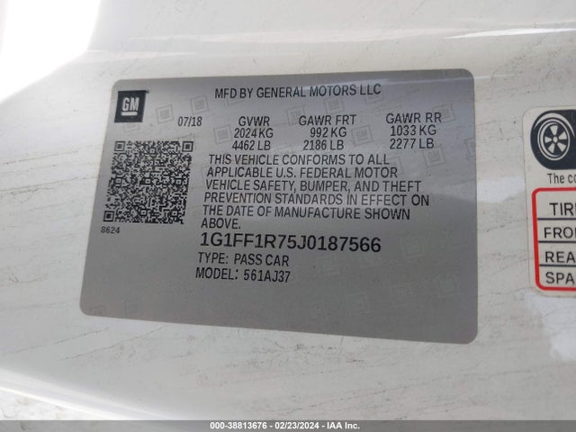 Chevrolet Camaro 1ss 2018 1G1FF1R75J0187566 Image 9