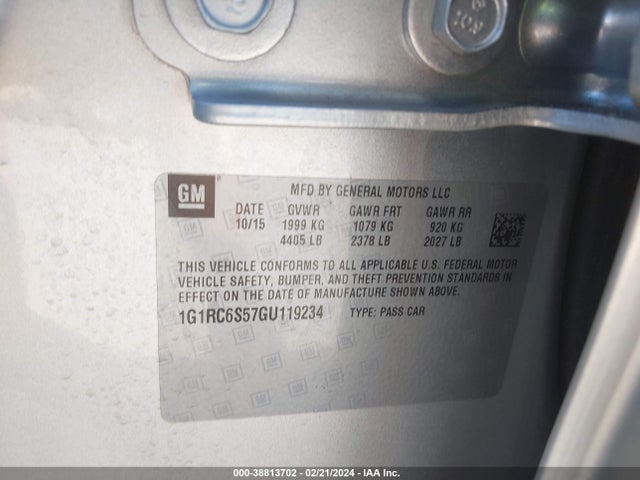 Chevrolet VOLT LT 2016 1G1RC6S57GU119234 Image 9
