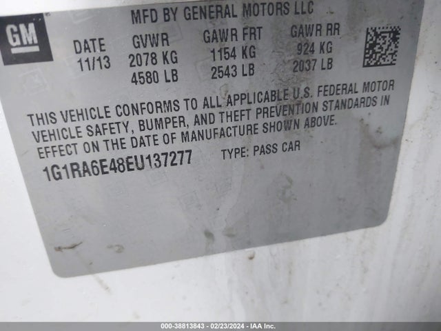 Chevrolet Volt 2014 1G1RA6E48EU137277 Image 9