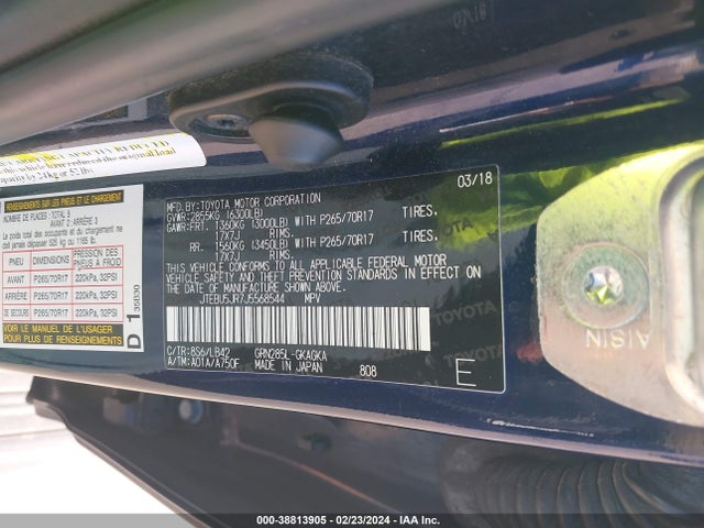 Toyota 4runner Sr5 Premium 2018 JTEBU5JR7J5568544 Image 9