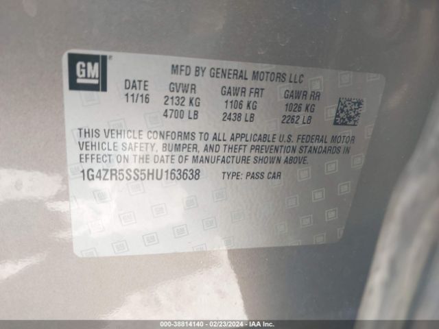 1G4ZR5SS5HU163638 Buick Lacrosse Premium
