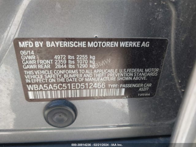 WBA5A5C51ED512466 BMW 528I