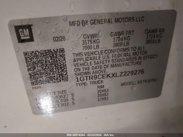 1GTR9CEKXLZ229276 GMC Sierra 1500 4wd Double Cab Standard Box Elevation