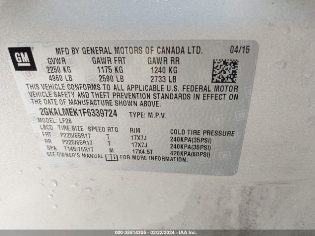 2GKALMEK1F6339724 GMC Terrain Sle-1