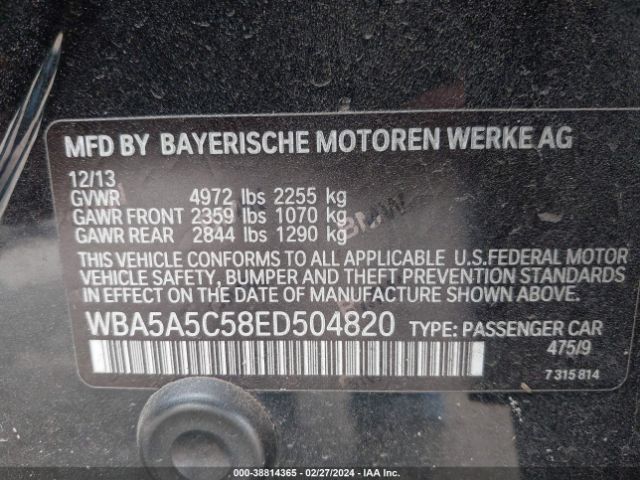 WBA5A5C58ED504820 BMW 528I