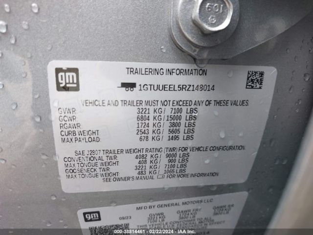 1GTUUEEL5RZ148014 GMC Sierra 1500 4wd  Short Box At4